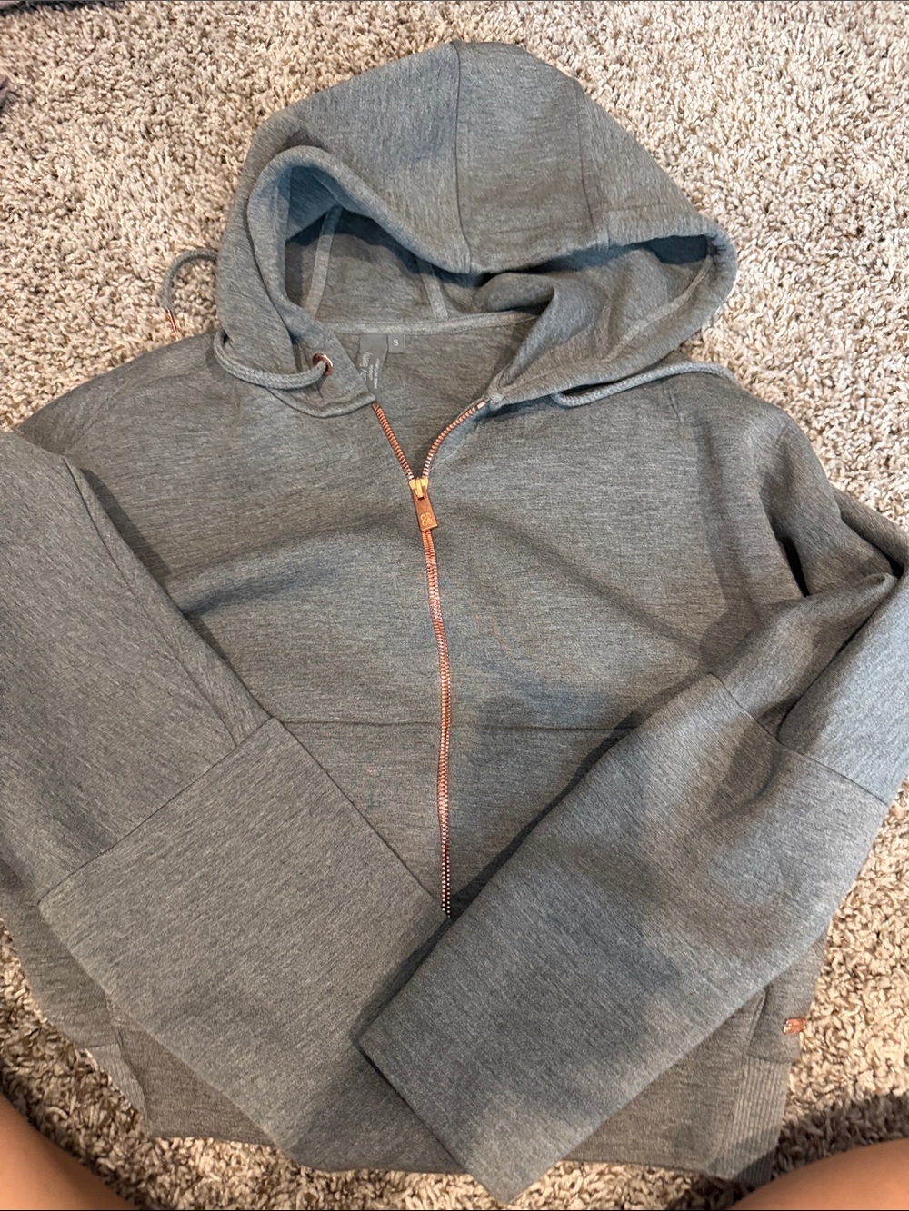 Sweaty Betty Gray Zip-Up Hoodie